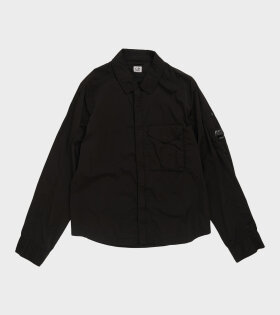 Chrome-R Nylon Zip Overshirt Black