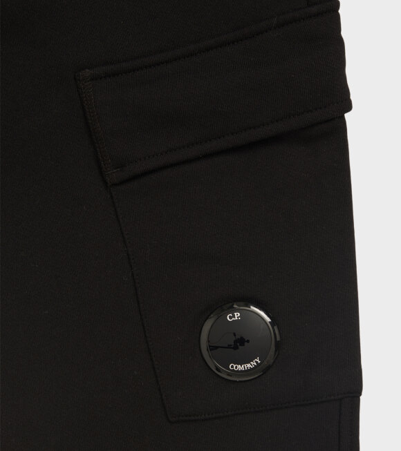 C.P Company - Diagonal Raised Fleece Sweatpants Black