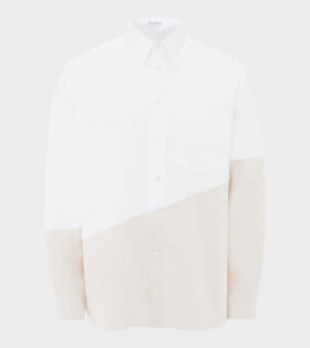 Two Tone Classic Fit Shirt White/Oat 