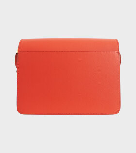 Medium Trunk Saffiano Bag Tangerine Red