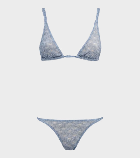 Missoni - Glitter Triangle Bikini Blue