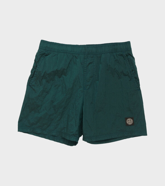 Stone Island - Econyl Metallic Nylon Swim Shorts Green