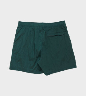 Econyl Metallic Nylon Swim Shorts Green