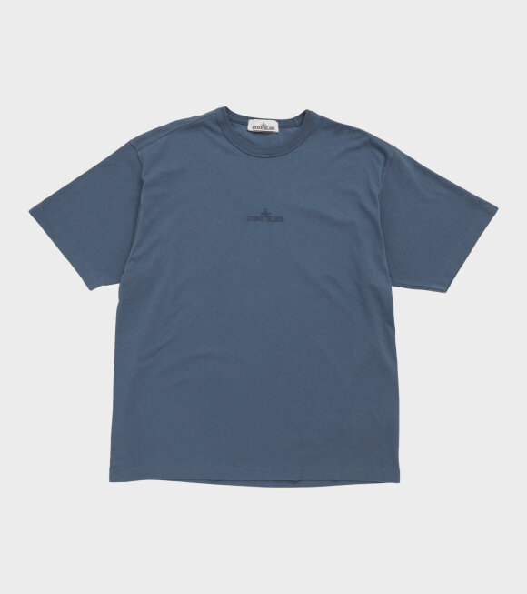 Stone Island - Embroidered Logo T-shirt Blue