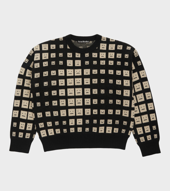 Acne Studios - Face All-over Knit Black