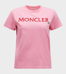 Logo Embroidered T-shirt Candy Pink
