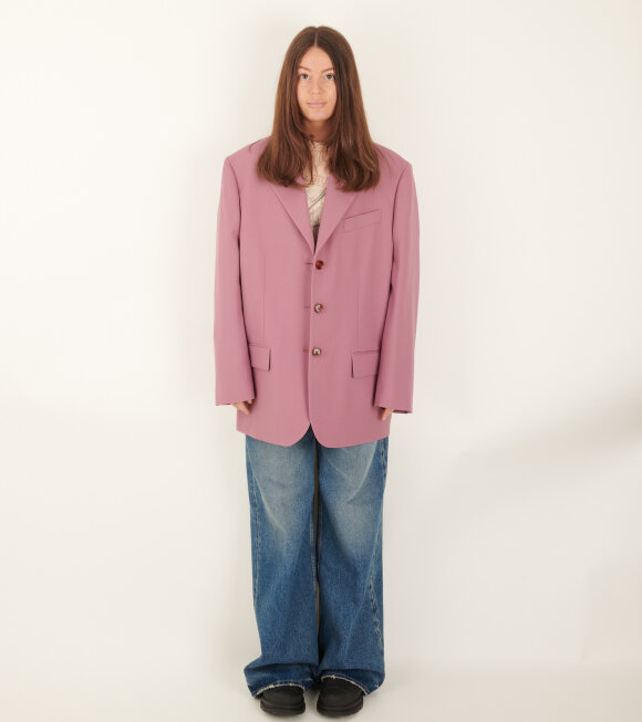 Acne Studios - Single Breasted Suit Blazer Raspberry Pink