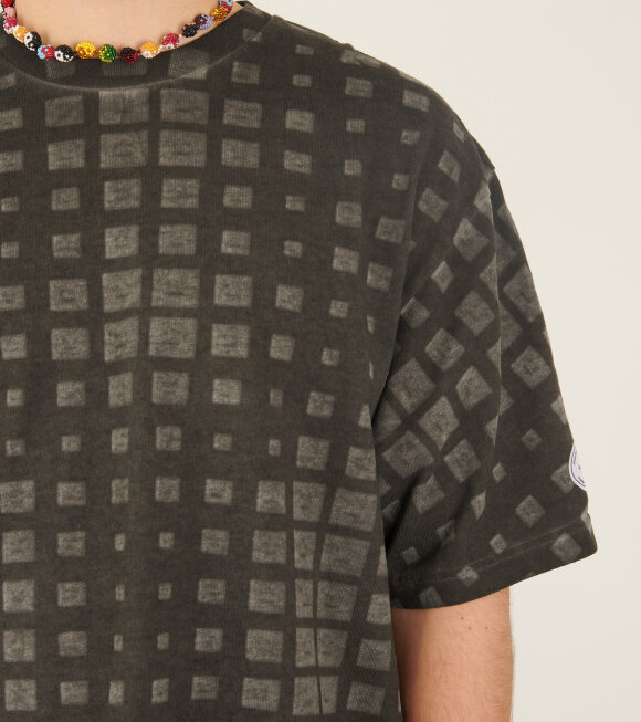 Acne Studios - Face Check Print T-shirt Black