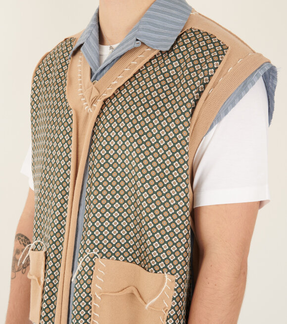 Maison Margiela - Stitching Shirt Vest Beige/Blue