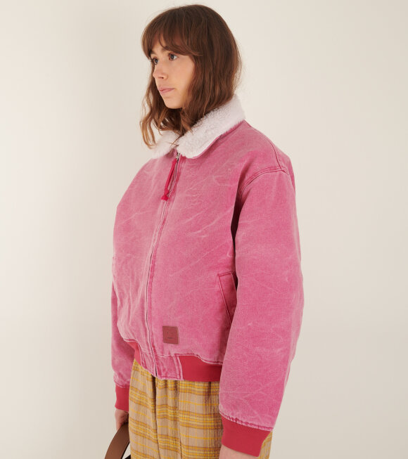 Acne Studios - Cotton Canvas Bomber Jacket Fuchsia Pink