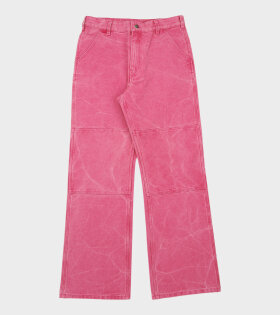 Cotton Canvas Trousers Fuchsia Pink