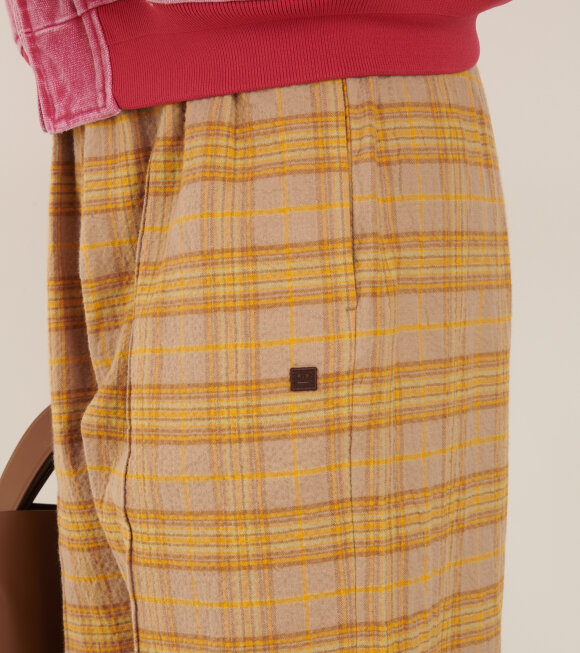 Acne Studios - Check Trousers Brown/Orange