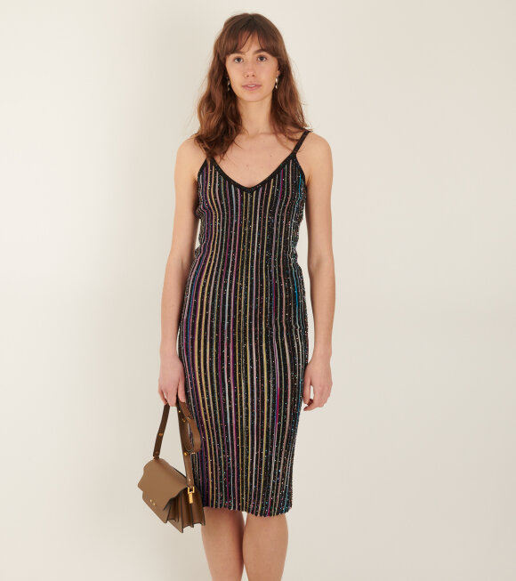 Missoni - Sequin Dress Black / Multi Stripes