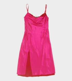 Satin Slip Dress Fuchsia Pink
