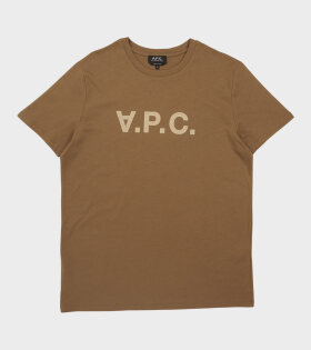 Velour Logo T-shirt Brown
