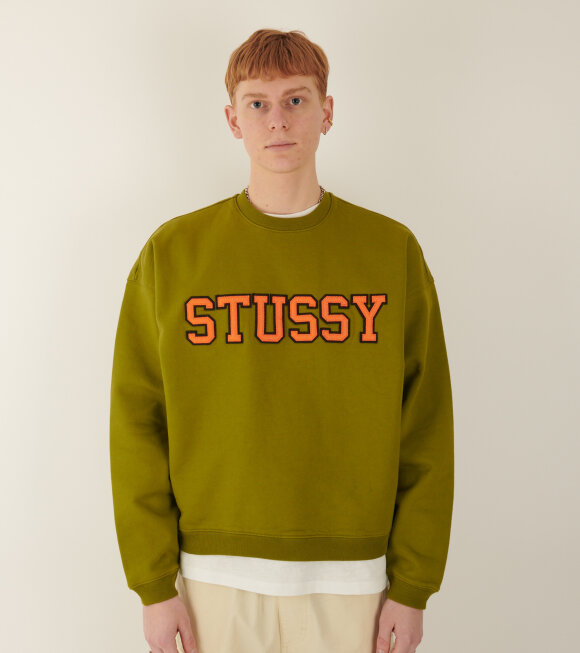 Stüssy - Relaxed Oversized Crew Green