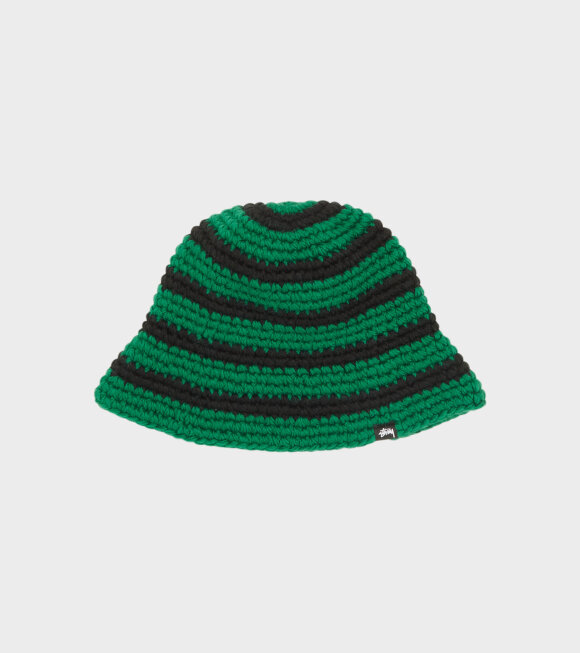 Stüssy - Swirl Knit Bucket Hat Forest Green/Black