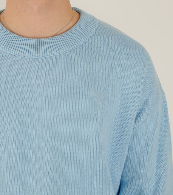 AMI - Ami De Coeur Crewneck Sweater Sky Blue