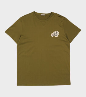 Embroidered Double Logo T-shirt Olive