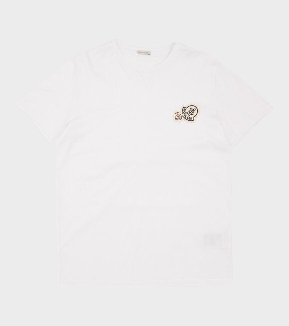 Moncler - Embroidered Double Logo T-shirt White