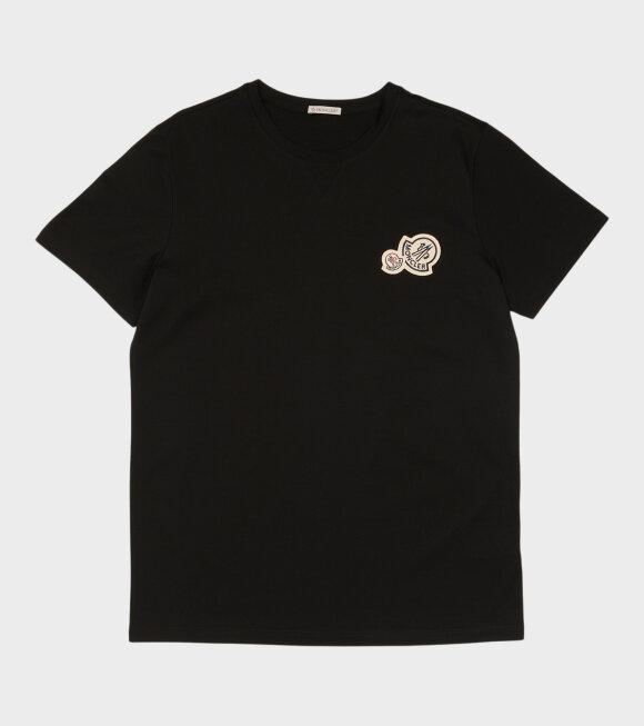 Moncler - Embroidered Double Logo T-shirt Black