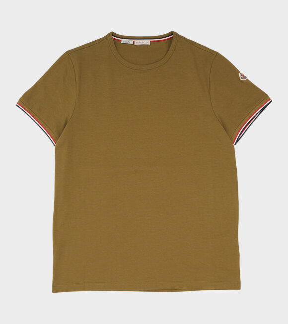 Moncler - Tricolor Stripes T-shirt Olive