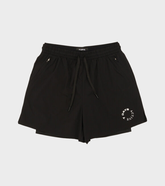 7 Days Active - Two-in-One Shorts Black