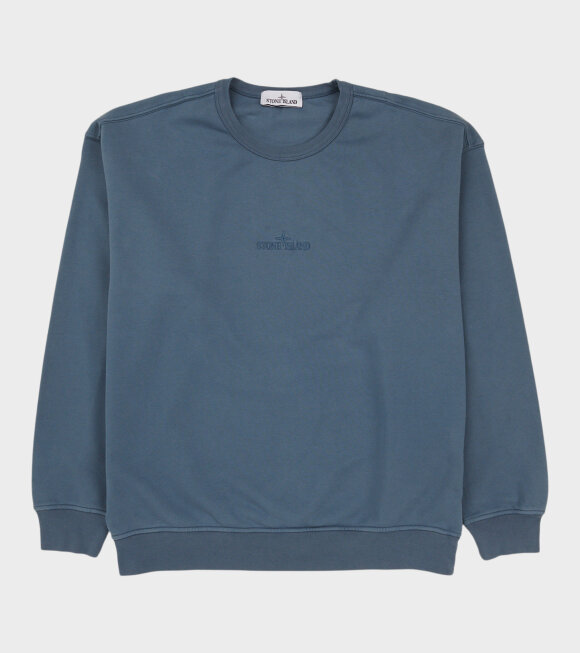 Stone Island - Embroidered Logo Sweatshirt Blue 