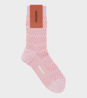 Zig Zag Socks Light Pink