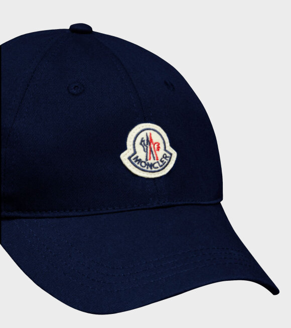 Moncler - Tricolor Stripes Logo Cap Night Blue