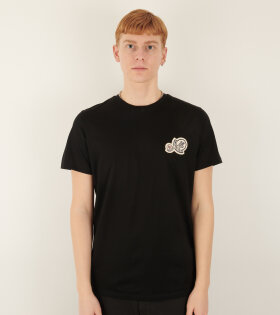 Embroidered Double Logo T-shirt Black
