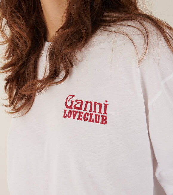 Ganni - Layered Long Sleeve T-shirt Bright White