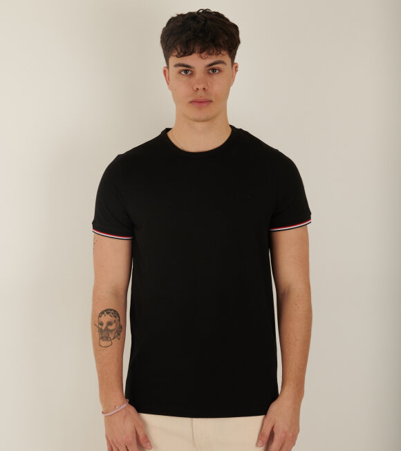 Moncler - Tricolor Stripe T-shirt Black