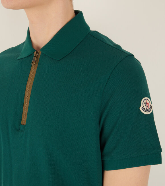 Moncler - Zip Polo Green/Olive