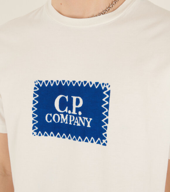 C.P Company - Stamp Logo T-shirt White/Blue