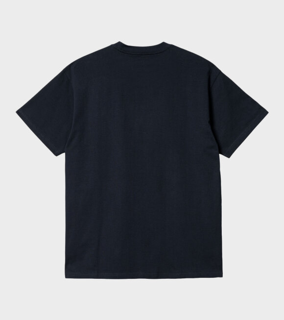 Carhartt WIP - S/S Script Embroidery T-shirt Atom Blue/White