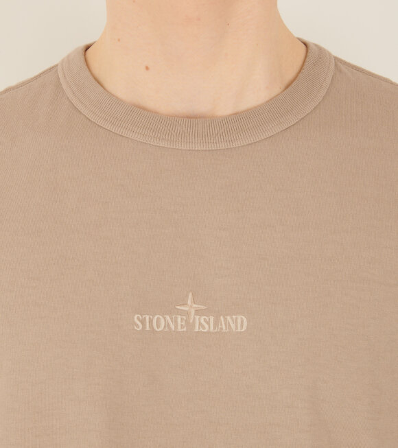 Stone Island - Embroidered Logo T-shirt Beige