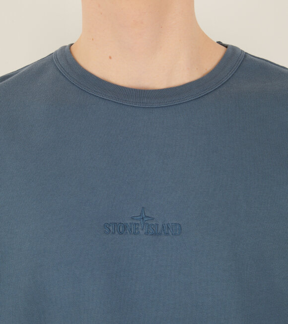 Stone Island - Embroidered Logo Sweatshirt Blue 