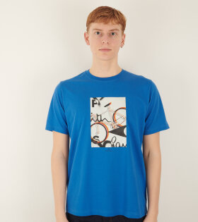 Bicycle Logo T-shirt Ocean Blue