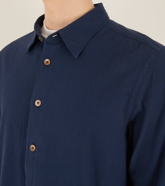 Paul Smith - Texture Cotton L/S Shirt Navy