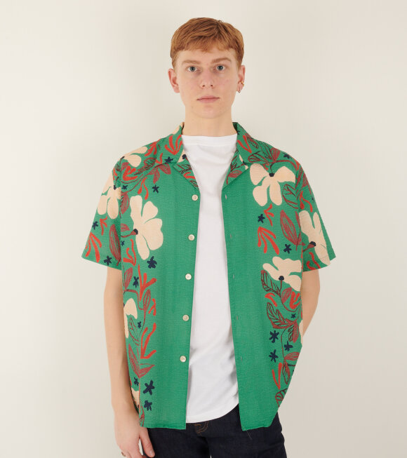 Paul Smith - Sea Floral S/S Shirt Green