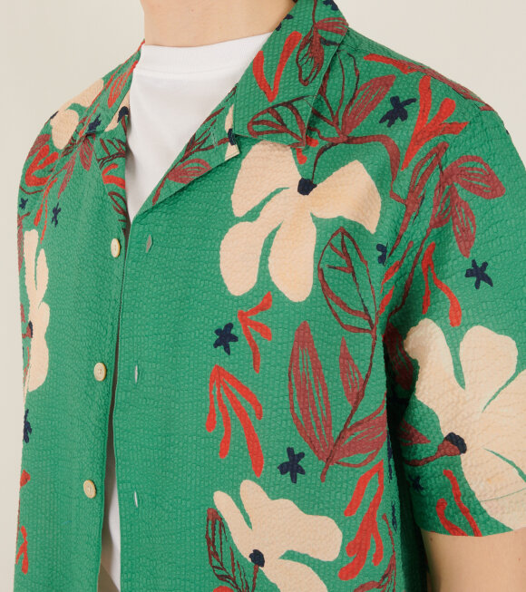 Paul Smith - Sea Floral S/S Shirt Green