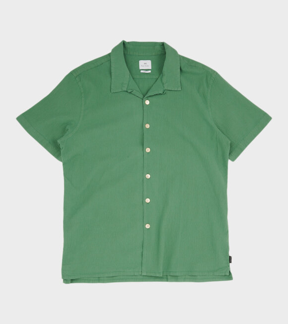 Paul Smith - Texture Cotton S/S Shirt Green
