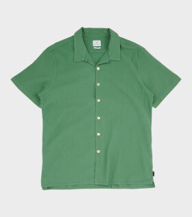 Texture Cotton S/S Shirt Green