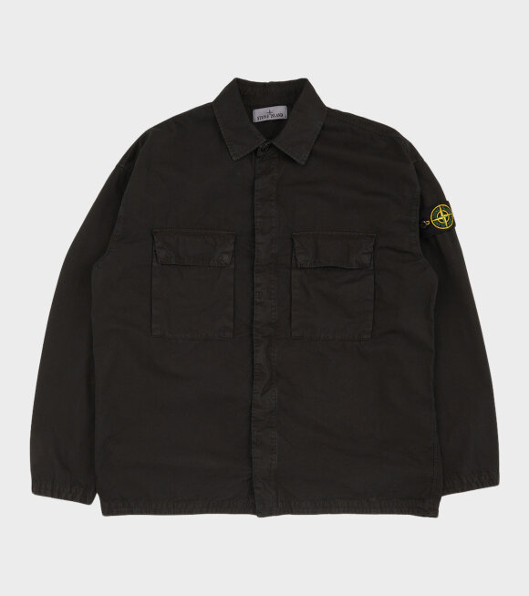 Stone Island - Cotton Button Overshirt Black