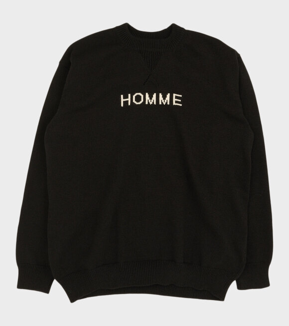 Comme des Garcons Homme - Logo Knit Black/White