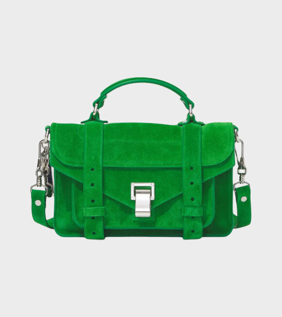Proenza Schouler - PS1 Tiny Suede Bag Bottle Green