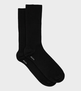 Cotton Rib Socks Black