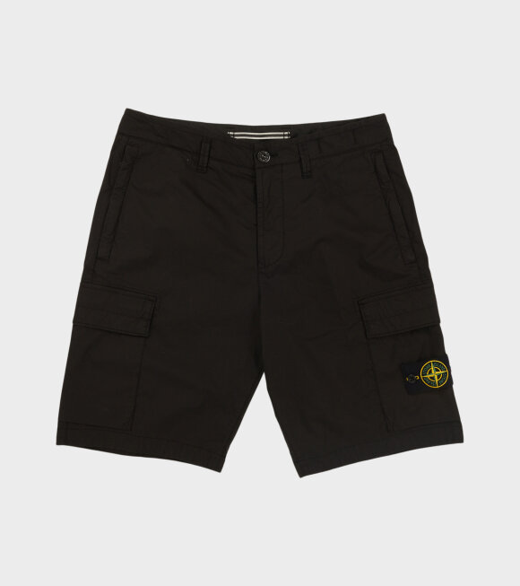 Stone Island - Patch Cotton Shorts Black