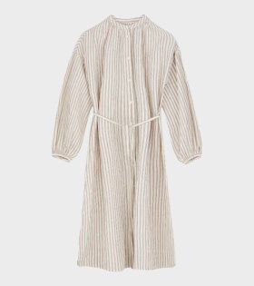 Cilla Shirtdress Brown/Off-white Stripe